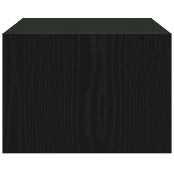 TV-Schrank mit LED-Leuchten Schwarz Eichen-Optik 75x35,5x25 cm