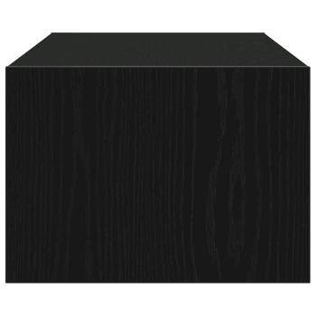 TV-Schrank mit LED-Leuchten Schwarz Eichen-Optik 100x35,5x25 cm