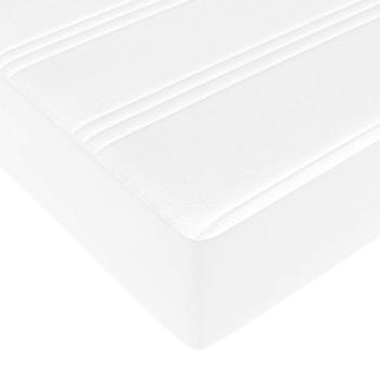 Ottoman-Bett mit Matratze Weiß 180x200 cm Kunstleder