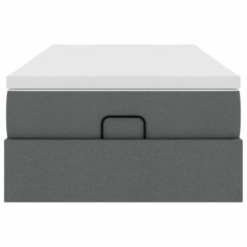 Ottoman-Bett mit Matratze Dunkelgrau 80x200 cm Stoff