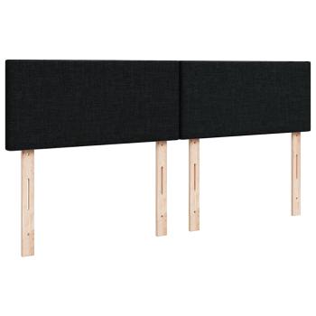 Ottoman-Bett mit Matratze Schwarz 140x200 cm Stoff