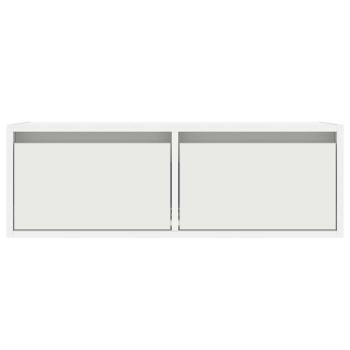 TV-Schrank mit LED-Leuchten Weiß 75x35,5x25 cm