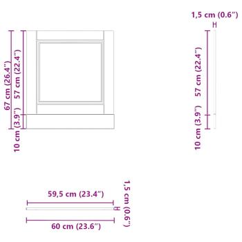 Geschirrspülerblende Porto Weiß 60x1,5x67 cm Holzwerkstoff