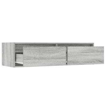 TV-Schrank mit LED-Leuchten Grau Sonoma 100x35,5x25 cm