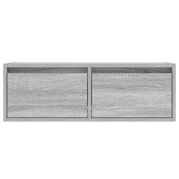 TV-Schrank mit LED-Leuchten Grau Sonoma 75x35,5x25 cm