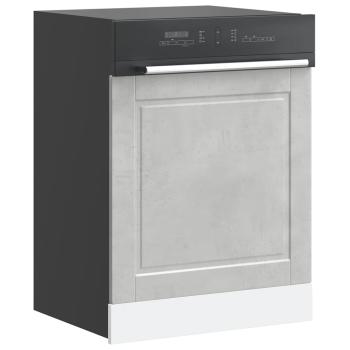 ARDEBO.de - Geschirrspülerblende Porto Betongrau 60x1,5x67 cm Holzwerkstoff