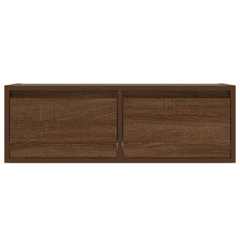 TV-Schrank mit LED-Leuchten Braun Eichen-Optik 75x35,5x25 cm