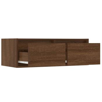 TV-Schrank mit LED-Leuchten Braun Eichen-Optik 75x35,5x25 cm