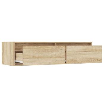 TV-Schrank mit LED-Leuchten Sonoma-Eiche 100x35,5x25 cm
