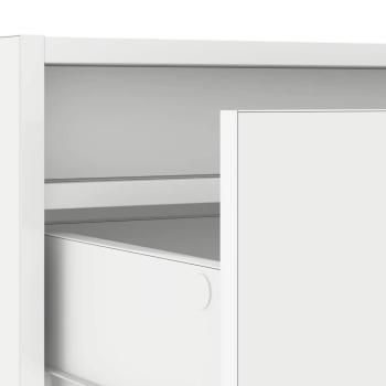 TV-Schrank mit LED-Leuchten Weiß 100x35,5x25 cm