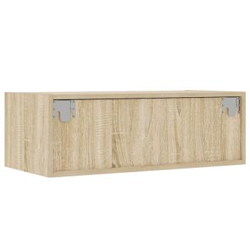 TV-Schrank mit LED-Leuchten Sonoma-Eiche 75x35,5x25 cm