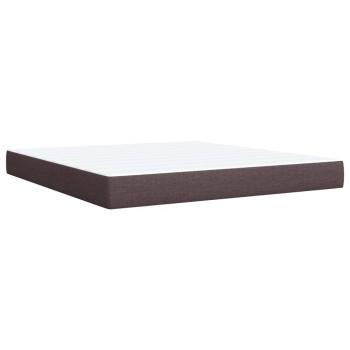 ARDEBO.de - Boxspringbett mit Matratze Dunkelbraun 180x200 cm Stoff