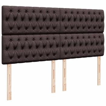ARDEBO.de - Boxspringbett mit Matratze Dunkelbraun 180x200 cm Stoff