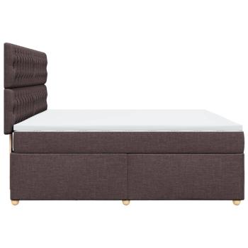 ARDEBO.de - Boxspringbett mit Matratze Dunkelbraun 180x200 cm Stoff
