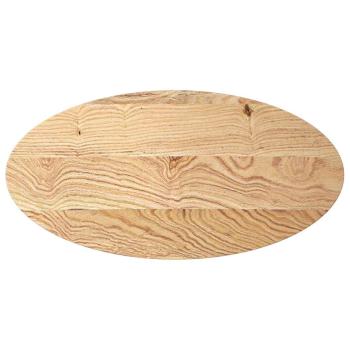 Tischplatte 100x50x4 cm Massivholz Eiche Oval