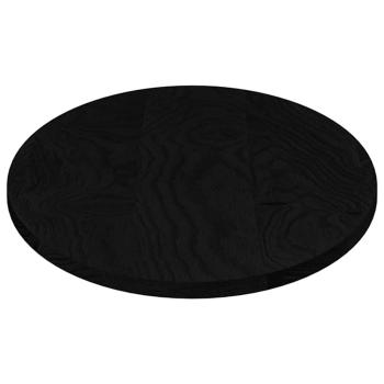 Tischplatte Dunkelbraun 100x50x2 cm Massivholz Eiche Oval