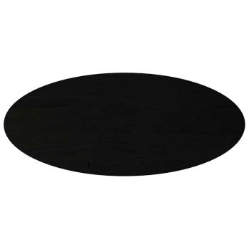 Tischplatte Dunkelbraun 140x60x2 cm Massivholz Eiche Oval