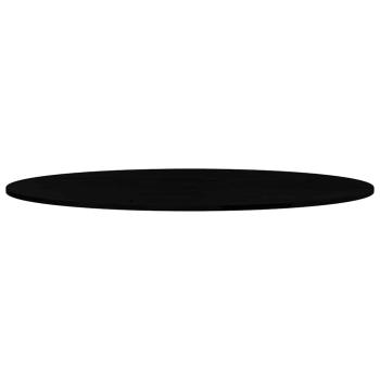 Tischplatte Dunkelbraun 140x60x2 cm Massivholz Eiche Oval