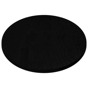 Tischplatte Dunkelbraun 140x60x2 cm Massivholz Eiche Oval
