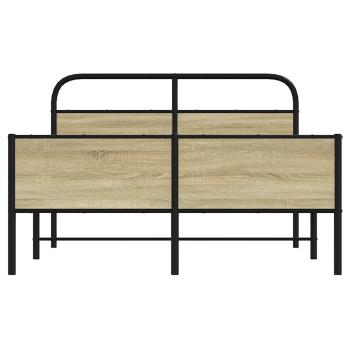 Bettgestell ohne Matratze 135x190 cm Sonoma-Eiche Holzwerkstoff