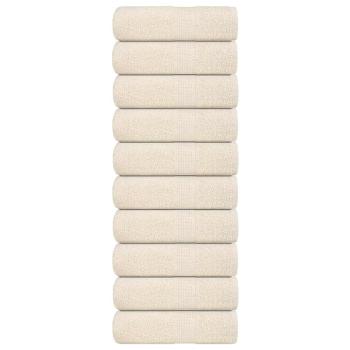 ARDEBO.de - Seiftücher 10 Stk. Creme 30x30 cm 360 g/m² 100% Baumwolle