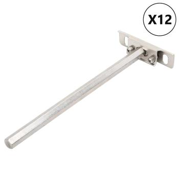 ARDEBO.de - Regalträger Schwebend 12 Stk. Unsichtbar Ø12x200 mm