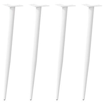 ARDEBO.de - Couchtischbeine Konische Form 4 Stk. Weiß 72-73 cm Stahl