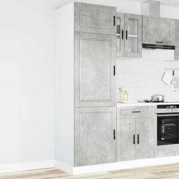 ARDEBO.de - Küchenschrank Porto Betongrau Holzwerkstoff