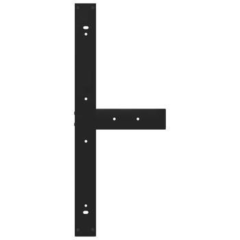 Esstischbeine T-Form 2 Stk. Schwarz 100x35x(72-73) cm Stahl