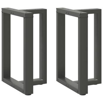 ARDEBO.de - Esstischbeine T-Form 2 Stk. Anthrazit 60x35x(72-73) cm Stahl