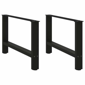 ARDEBO.de - Couchtischbeine Schwarz 2 Stk. 70x(42-43) cm Stahl