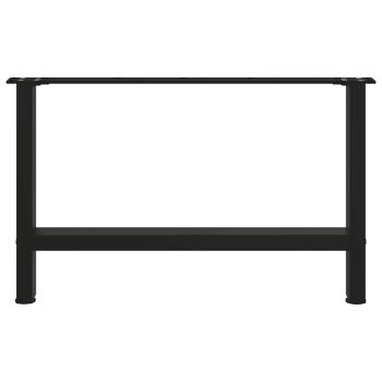 Couchtischbeine Schwarz 2 Stk. 70x(42-43) cm Stahl