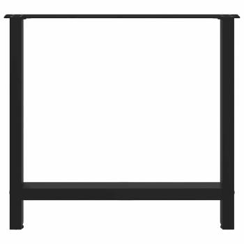 Couchtischbeine Schwarz 2 Stk. 80x(72-73) cm Stahl