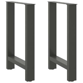 ARDEBO.de - Couchtischbeine Anthrazit 2 Stk. 60x(72-73) cm Stahl