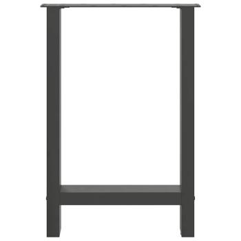 Couchtischbeine Anthrazit 2 Stk. 60x(72-73) cm Stahl