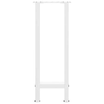 Couchtischbeine Weiß 2 Stk. 38x(72-73) cm Stahl