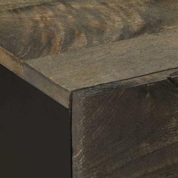 Nachttisch Schwarz 50x33x60 cm Massivholz Mango