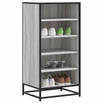 ARDEBO.de - Schuhregal Grau Sonoma 48x38x97,5 cm Holzwerkstoff