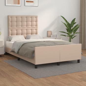 ARDEBO.de - Bettgestell mit Kopfteil Cappuccino-Braun 120x200 cm Kunstleder