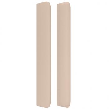 Kopfteil mit Ohren Cappuccino-Braun 103x16x118/128cm Kunstleder
