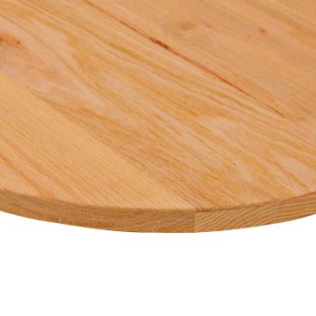 Tischplatte Hellbraun 120x60x2 cm Massivholz Eiche Oval