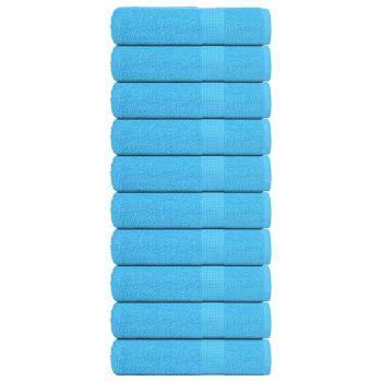 ARDEBO.de - Duschtücher 10 Stk. Türkis 70x140 cm 360 g/m² 100% Baumwolle