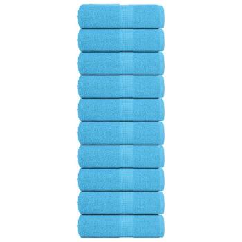 ARDEBO.de - Seiftücher 10 Stk. Türkis 30x30 cm 360 g/m² 100% Baumwolle