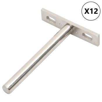 ARDEBO.de - Regalträger Schwebend 12 Stk. Unsichtbar Ø10x100 mm