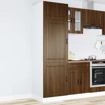 ARDEBO.de - Küchenschrank Porto Braun Eichen-Optik Holzwerkstoff