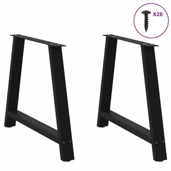 ARDEBO.de - Couchtischbeine A-Form 2 Stk. Schwarz 90x(72-73) cm Stahl