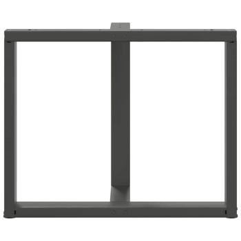 Esstischbeine T-Form 2 Stk. Anthrazit 100x35x(72-73) cm Stahl