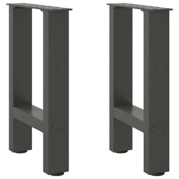 ARDEBO.de - Couchtischbeine Anthrazit 2 Stk. 38x(42-43) cm Stahl