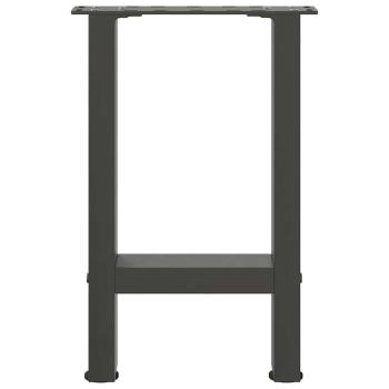Couchtischbeine Anthrazit 2 Stk. 38x(42-43) cm Stahl