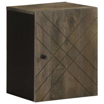 ARDEBO.de - Bad-Wandschrank Schwarz 38x33x48 cm Massivholz Mango